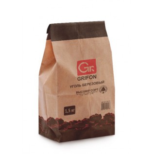 Уголь березовый GRIFON 1,5 кг крафт-пакет /1